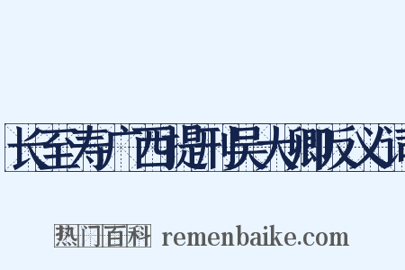 长至寿广西提刑吴大卿反义词是什么意思的图片